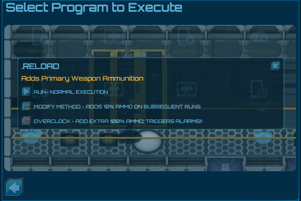 ContractWorkGm's tweet photo. Hack options for program execution. RUN normally, MODIFY code or risk the OVERCLOCK? #Cyberpunk #GameDev #IndieDev http://t.co/eGQCBcMPcV