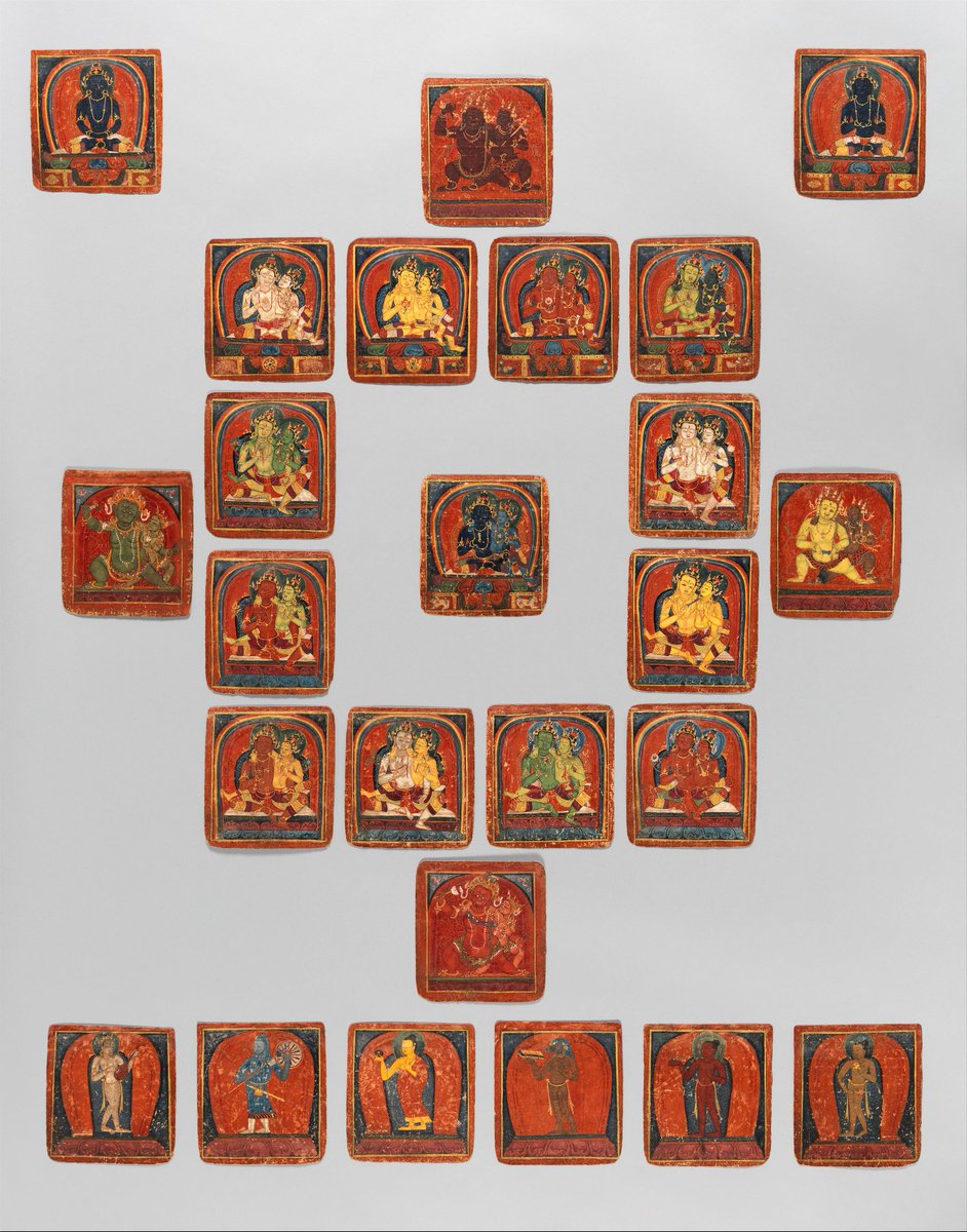 On view in #SacredTraditions is a set of 25 'tsakali' cards that together form a mandala. met.org/1AOPmv5