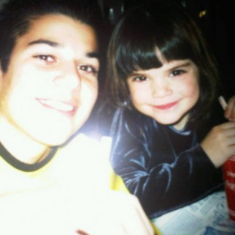 Kendall Jenner Throws It Way Back, Wishes Rob Kardashian a Happy Birthday -  