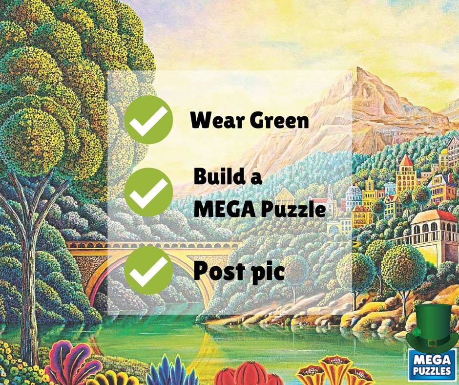 MegaPuzzles's tweet image. How to celebrate #StPatricksDay the MEGA way: #StepOne: Wear green.
