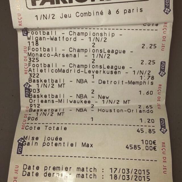 BlackGoldProno's tweet image. #MoneyMan #FDJ
Mise : 100€ 💶
Gain : 4585€ 💳
Bénéfice : 4485€ 💳
#ParionsSport #TeamParieur 🌟