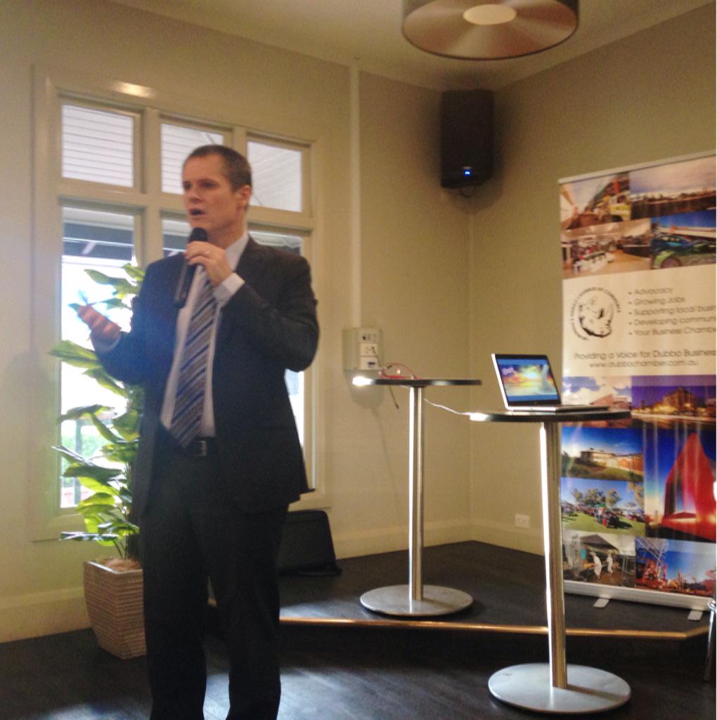 WesternNSWBC's tweet photo. Inspirational @DubboChamber breakfast  today, hearing from Bega Cheese Chair, Barry Irvin. #dubbo @MayorOfDubbo http://t.co/XrxVky7mw5