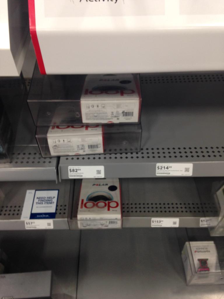 DigitalNeal's tweet image. I wonder if #polar #polarloop thought this is how their products should be displayed at #bestbuy