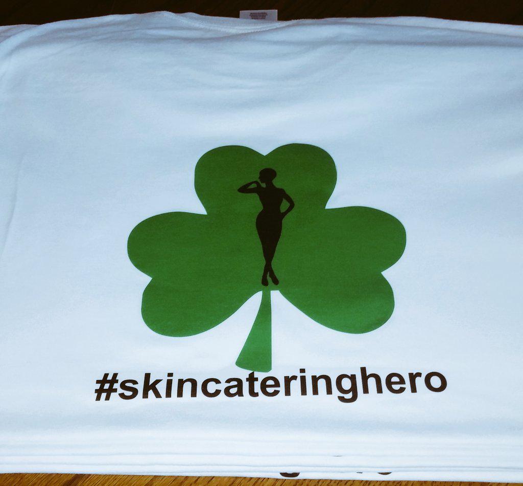 SkinCatering's tweet photo. Thanks @CustomTsHolyoke for our #skincateringhero shirts for the @HolyokeStPats race on Saturday! http://t.co/pmBoB8X6Qe