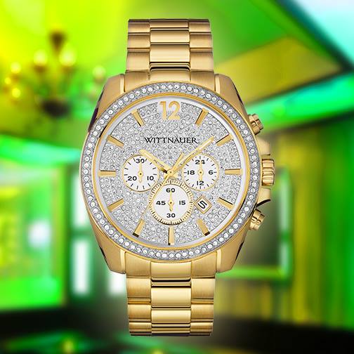 Polished gold finish, 489 individually hand-set crystals. Full pavé dial. Celebrate #StPatricksDay day in style.