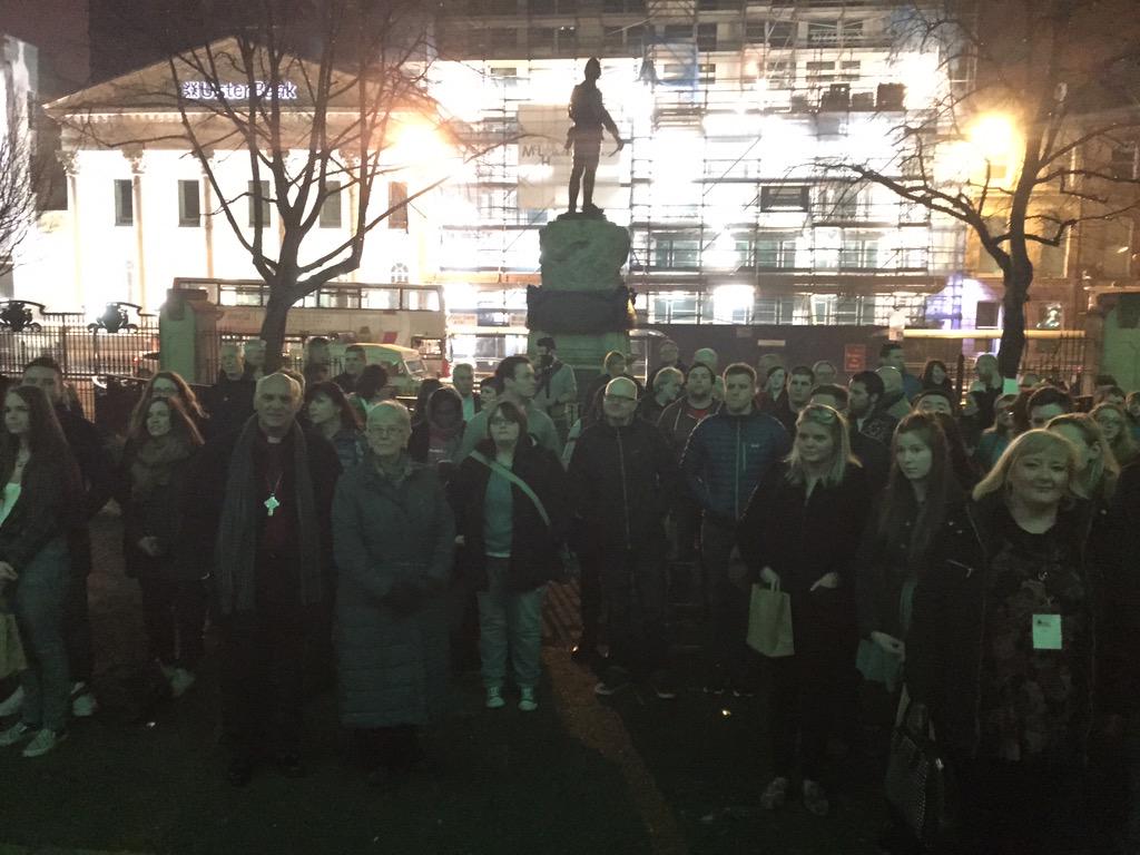 St Patrick's Peace Party ends with people gathering at City Hall 2 pray for peace &amp; reconciliation #IAMapeacemovement