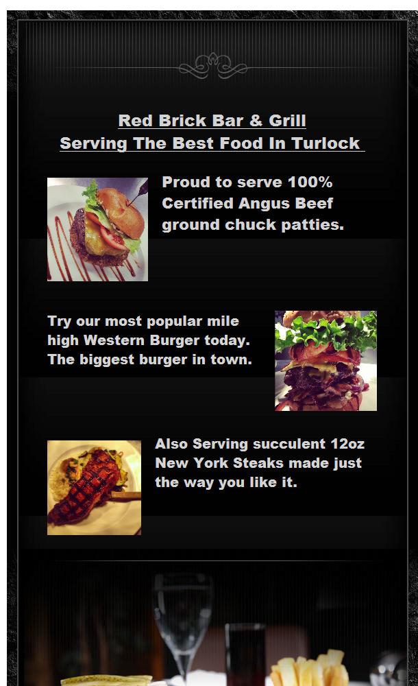 RedBrickTurlock's tweet image. Red Brick Bar &amp;amp; Grill Serving The Best Food In Turlock bit.ly/1F0DvRO