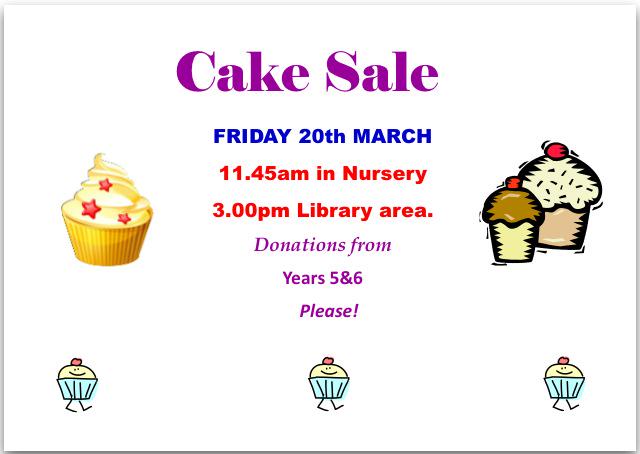 EFSA_PTA's tweet photo. Cake sale this Friday! http://t.co/ZWHhYg5MVB
