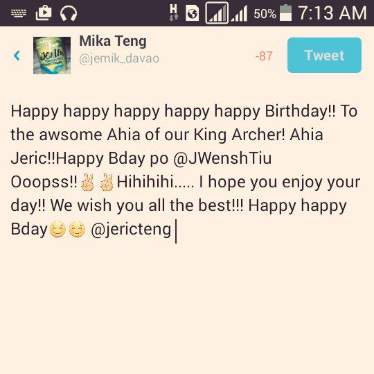 Happy Birthday to \The Jeric Teng\  !!!!    