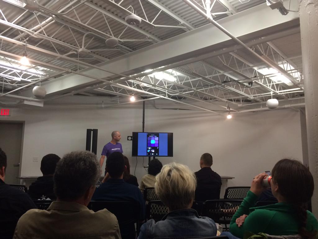 keen_io's tweet photo. We're super excited to check out @GruvMusic! Great demo by @gmcerveny @1MillionPints @Geekdom http://t.co/Eo0PTseD5o http://t.co/S5zWGaiKw9
