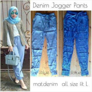 mobstaolshop's tweet photo. Ready ready 
Ready denim jogger 
Bhn katun denim 
Pjg 100cm pinggang kerut fit 27-32
All size fit s-l
Harga @85rb http://t.co/0rTjCfETuQ