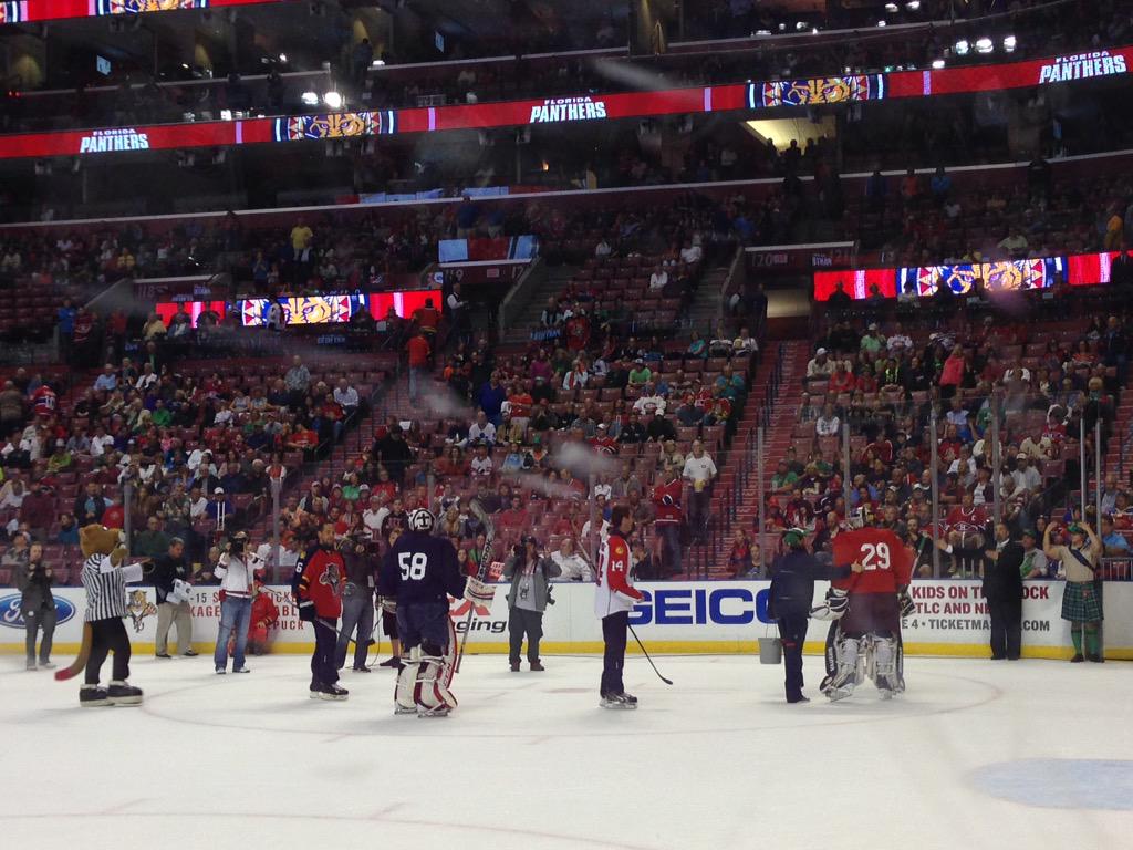 Due to the #GoalOfALifetime shootout tie, #GOALBill &amp; #GOALDustin will both practice with the #FlaPanthers tomorrow!