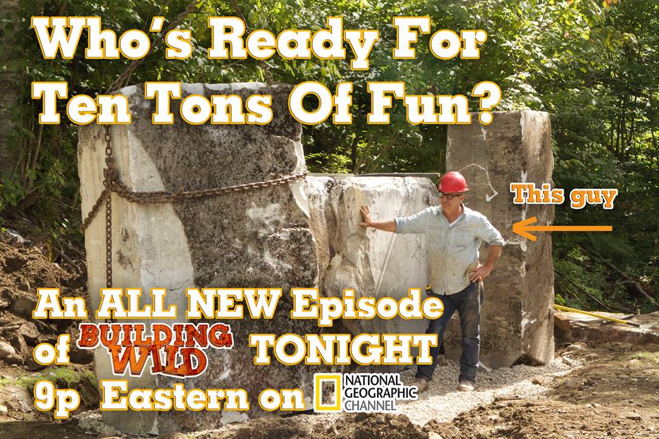 BuildingWildTV's tweet image. Tonight! 9pm! Get ready to ROCK! (We love a good marble pun here at Cabin Kings.) #buildingwild #NationalGeographic