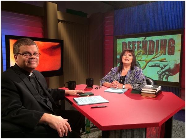 Priestsforlife's tweet image. Catch up w/ @JanetMorana &amp;amp; Fr. Scott Daniels on #DefendingLife on @EWTN. @ 2:30amET Wed bit.ly/1vPGA4a
