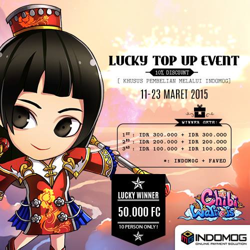 indomog_ID's tweet photo. #INDOMOG #MOGCAZ #Voucher #ChibiWarriors #Game 
#FaveoCash http://t.co/01m4ayXvxX