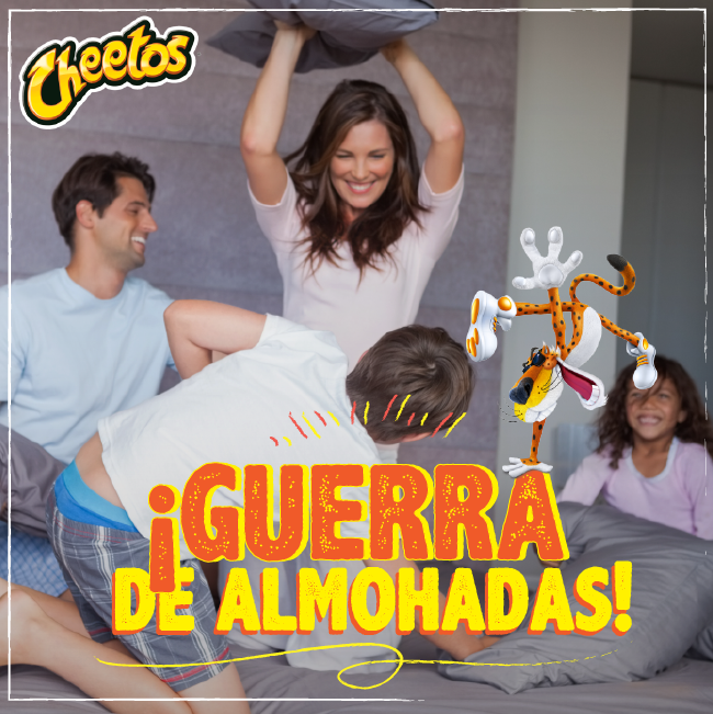 CheetosVzla's tweet photo. A esta hora siempre se me antoja una guerra de almohadas. Siempre gano. #Chester http://t.co/LW7E0YuFPx