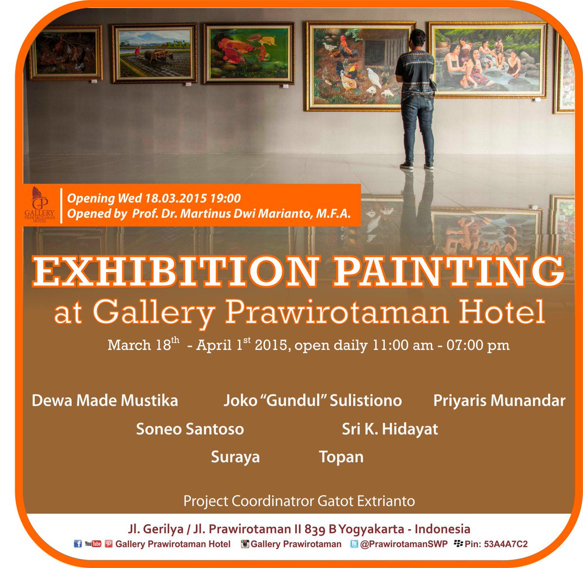 #jogja <a href="/PrawirotamanSWP/">Gallery Prawirotaman</a>: sd 1/4/15 11.00-19.00 Exhibition Painting di Gallery Prawirotaman Hotel