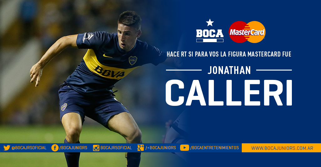 BocaJrsOficial's tweet photo. #LaFigura @MastercardArg RT acá si para vos la figura fue #Calleri http://t.co/cIDixvm9su