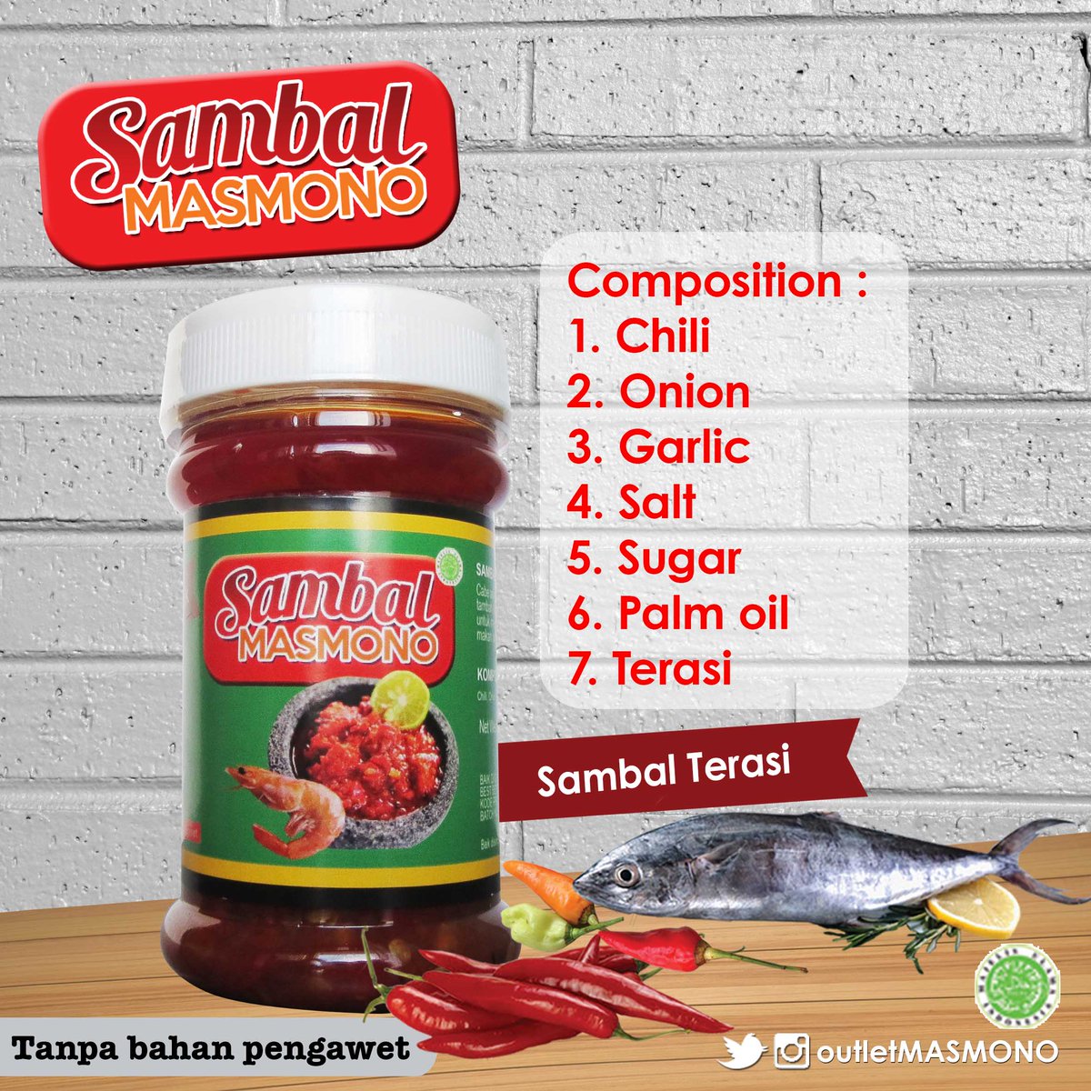 SambalMASMONO's tweet image. Khas ABMM.. #SambalTerasi #SambalMasMono hadir dalam bentuk toples