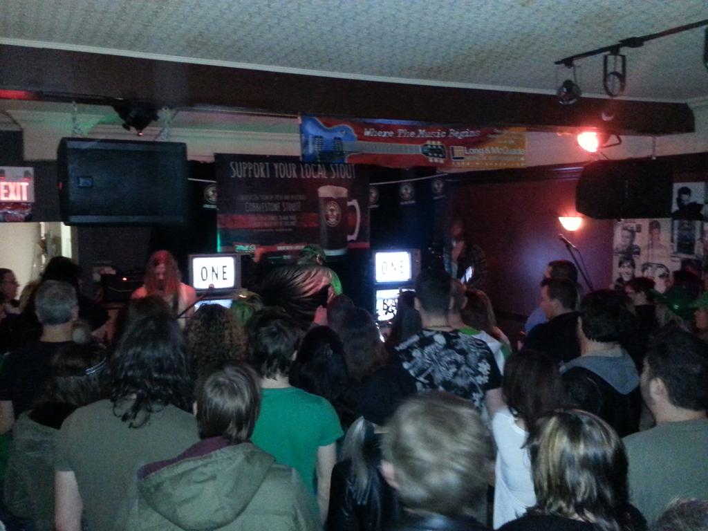 mohr_ron's tweet photo. @949TheRock @Just_LoriAnn @FournierNatalie One Bad Son at the Hub Oshawa! #MultipleEargasims http://t.co/SB7vI4SEvo