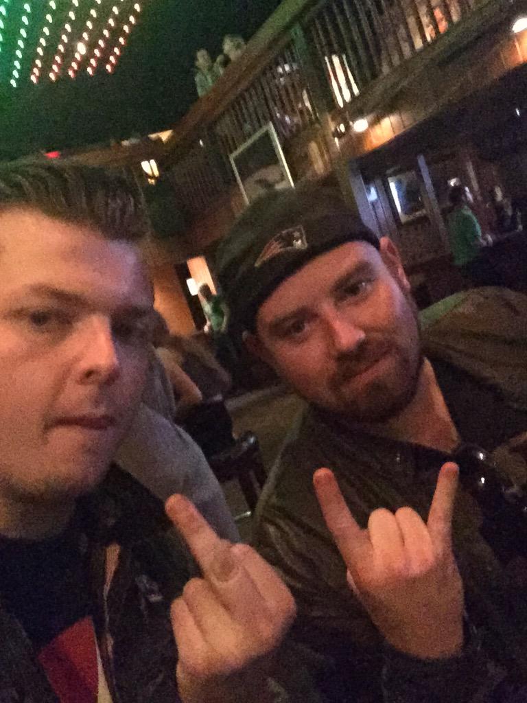 Spencerbreslin's tweet photo. South by south bros. @BillScottGuitar #ViceClubSXSW http://t.co/WAVlCY8DBI