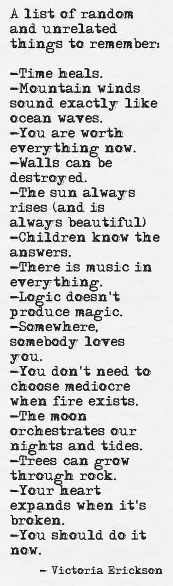 A list of random and unrelated things to remember