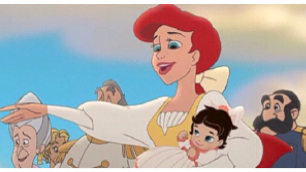 'This is your world my darling one world of land and sea' Ariel with baby melody on the ship,the little mermaid 2 x