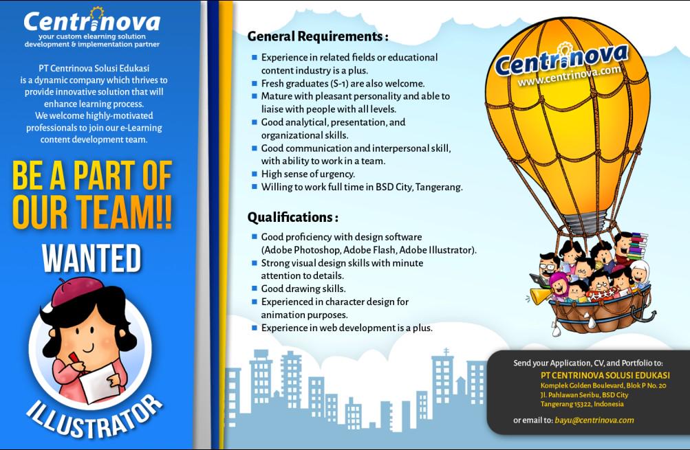 Open recruitment for Illustrator, Animator &amp; Flash Developer <a href="/KerjaKreatif/">Kerja Kreatif</a> <a href="/indonesianimasi/">indonesia animasi</a> <a href="/HMTIITS/">HMTI ITS</a> <a href="/BINUSCAREER/">BINUS CAREER</a>