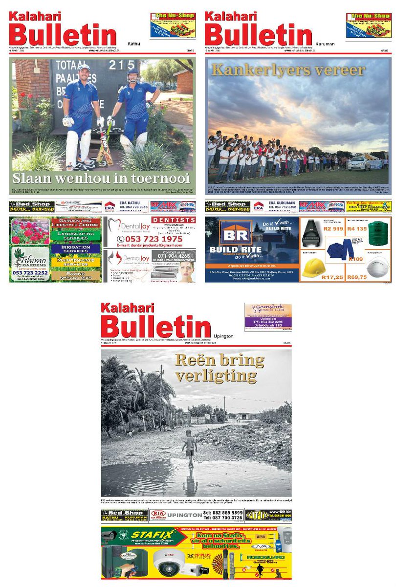 Kalahari_B's tweet photo. Maak seker jy kry more jou Kalahari Bulletin of lees dit aanlyn by http://t.co/BPcICEFC17 http://t.co/QKDY7z1lW0