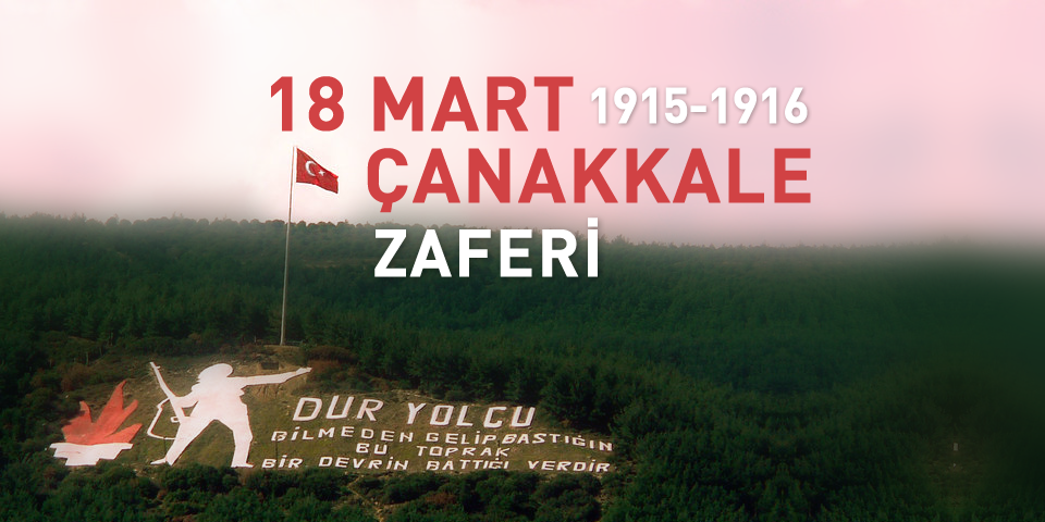 Çanakkale Zaferi'nin 100.yıl dönümünde tüm şehitlerimizi saygıyla anıyoruz.
 #DurYolcu #çanakkalegeçilmez