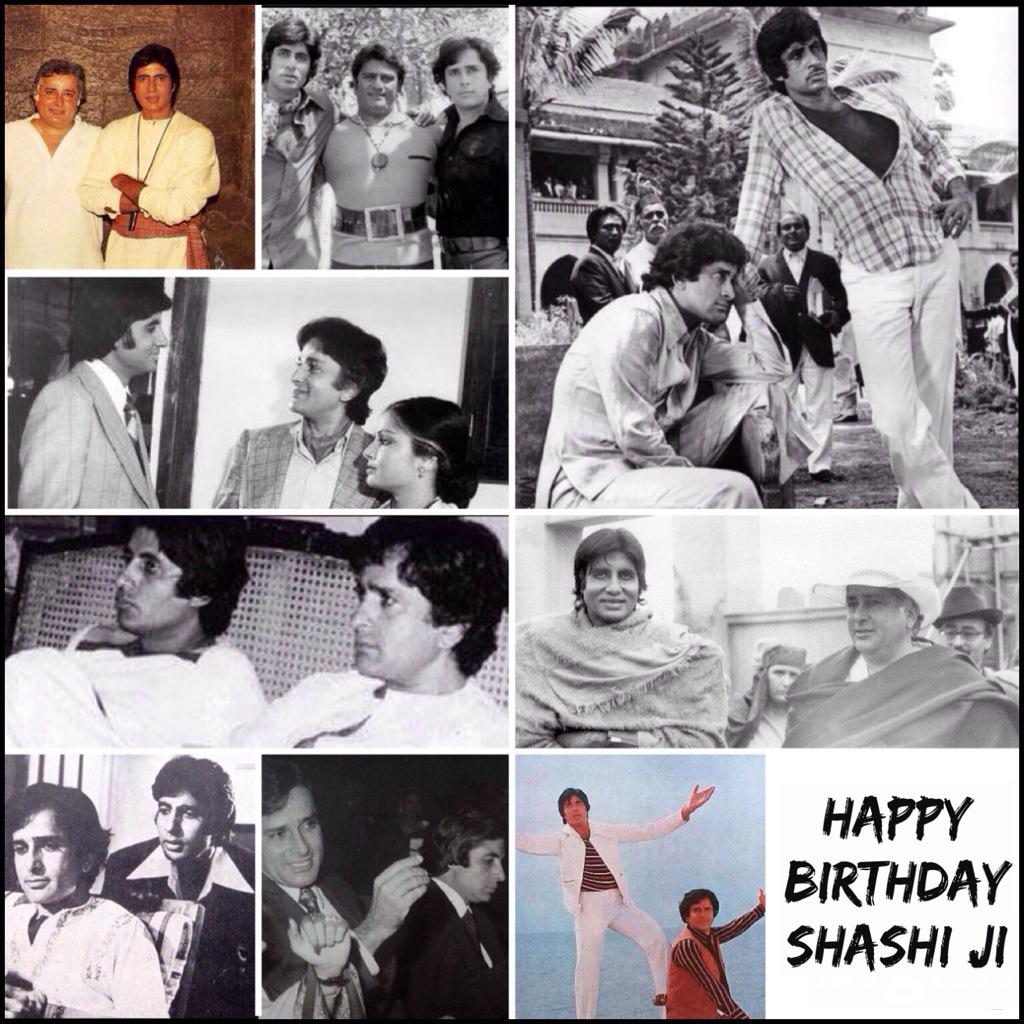 Happy Birthday To Shashi Kapoor ji. So many hit films Amit ji & Shashi done together From RKAM to Akyala 