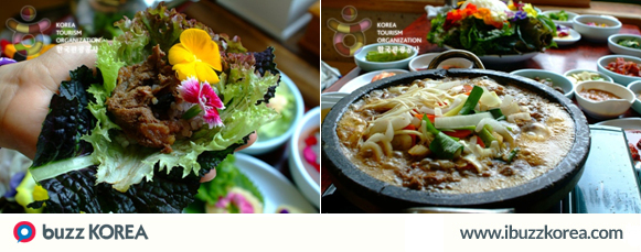 ibuzzkorea's tweet photo. [K-Culture]You can taste the flavor of spring at a #Korean dinner table! Bulgogi wrapped with beautiful flowers! http://t.co/rR2UEabgyd