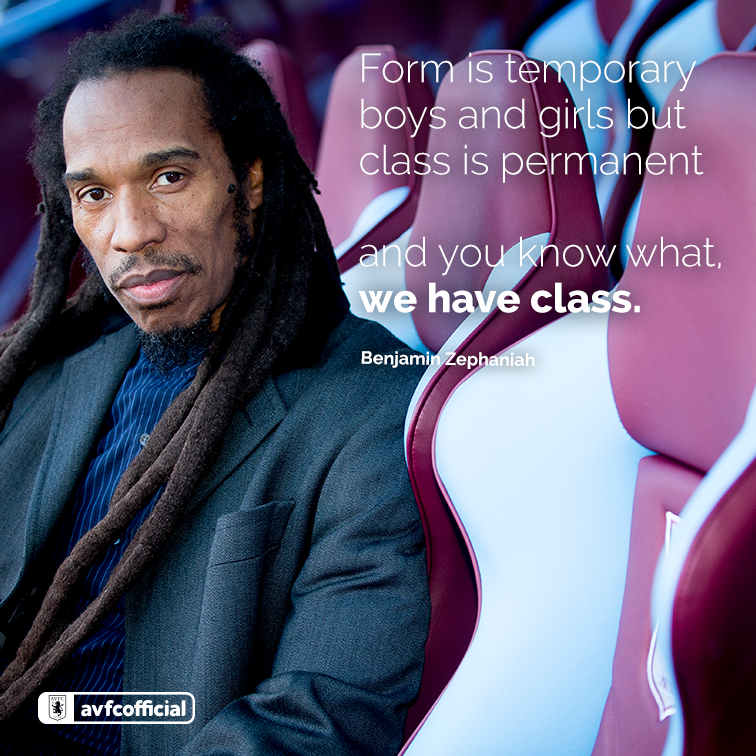 AstonVilla's tweet photo. #AVFCQUOTES: Benjamin Zephaniah gives his verdict on Villa. #AVFC http://t.co/QiYX343WWe
