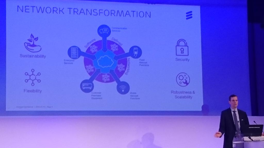 BalaThekkedath's tweet image. Jan Haglund delivering the keynote  #MPLSSDN2015 on the impact of SDN on organization and processes @EricssonCloudIP