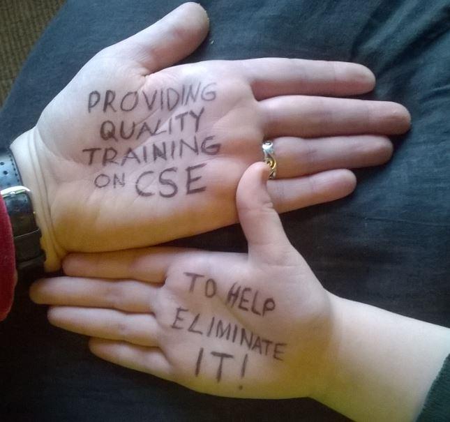 This #CSEDay15 we pledge to train professionals to recognise and eliminate Child Sexual Exploitation. #helpinghands