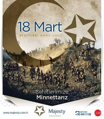 #18Mart1915 #Tam100YılÖnce #CanakkaleGecilmez #Canakkale #majesty #majestyhotels #turkey