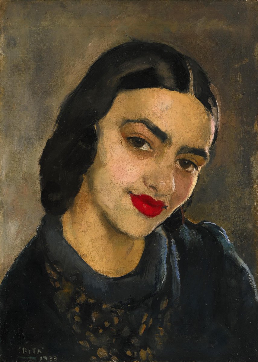 Sothebys's tweet image. #AuctionUpdate: 4 bidders send Amrita Sher-Gil's rare Self-Portrait soaring above its high est to $2.9m #AsiaWeek
