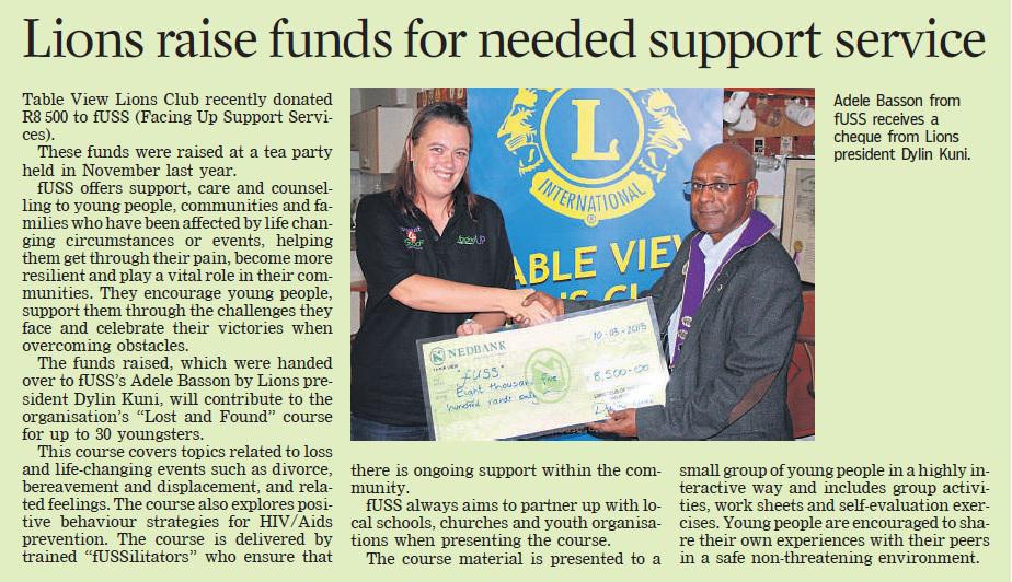 fUSS_SA's tweet photo. Thank you @tableviewlions once again!  @TygerBurger http://t.co/GLKwJATVYj