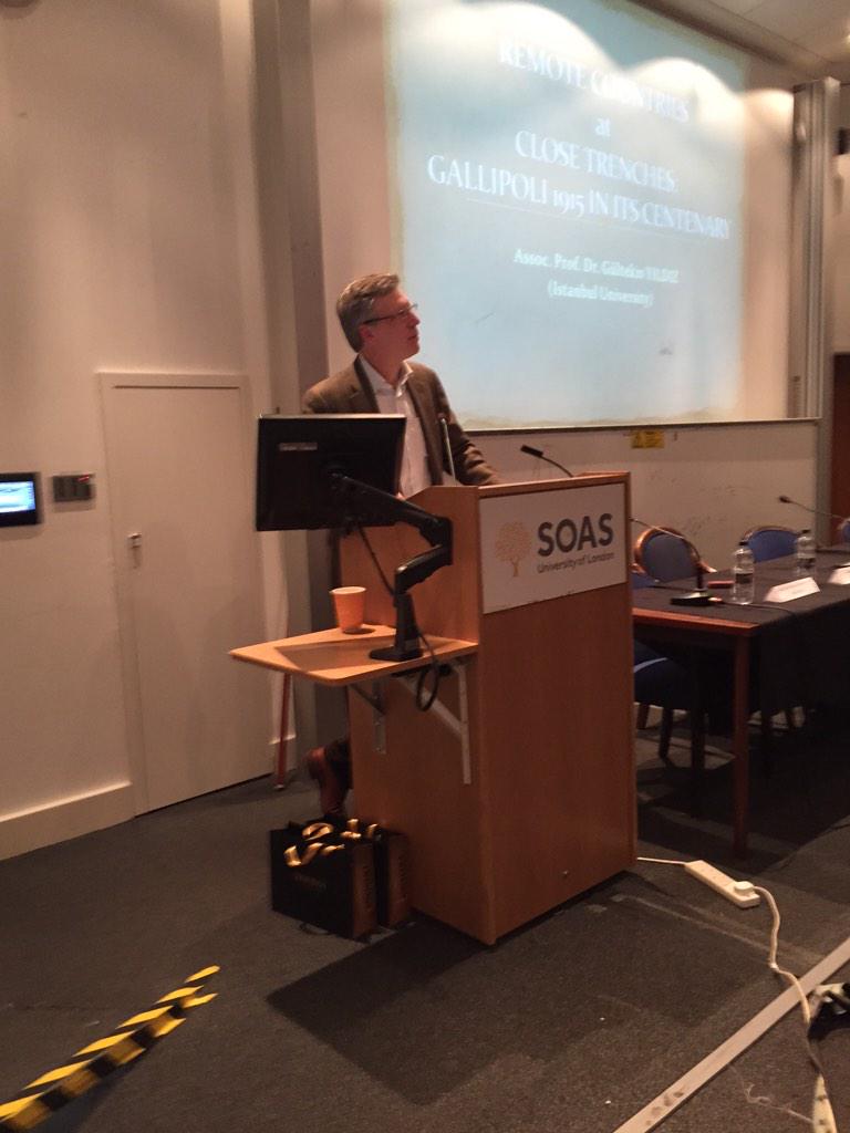 SoasTurkishSoc's tweet photo. Prof Benjamin Fortna at our event today on the commemoration of the 18th of March. #GallipoliCampaign http://t.co/iW3n52DCdt