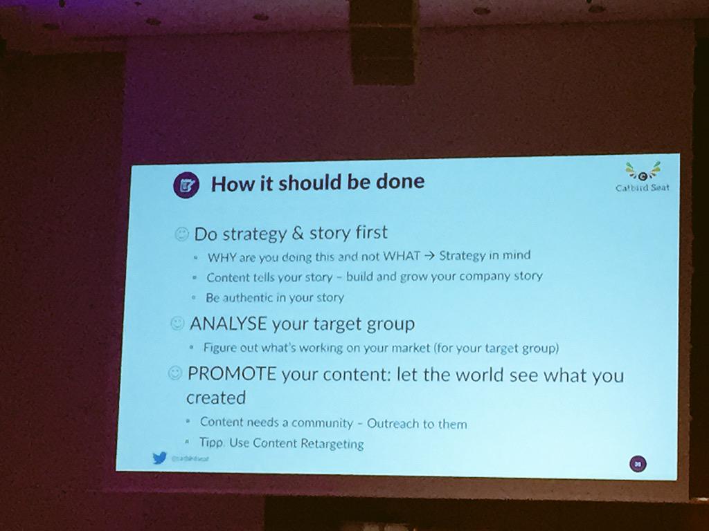 biz2byte's tweet image. ... aber so. Punkte beachten, &quot;Hero Content&quot; schaffen! Sepita Ansari von Catbird @smxmuenchen #smx #herocontent