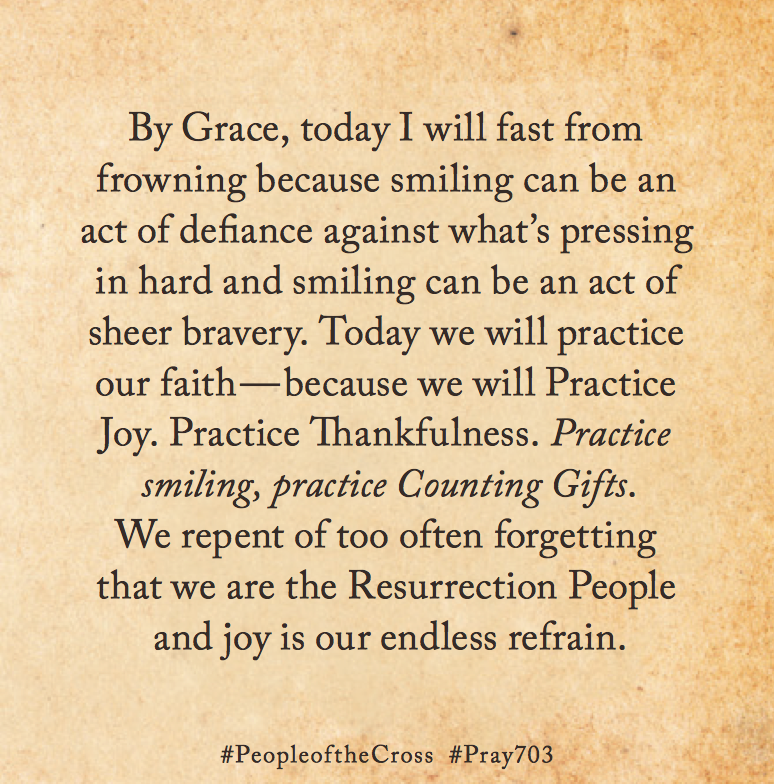 AnnVoskamp's tweet photo. We'll practice our faith,practice Giving Thanks b/c we're the Resurrection People&amp;joy is our endless refrain #Pray703 http://t.co/GKrHPpCnYf
