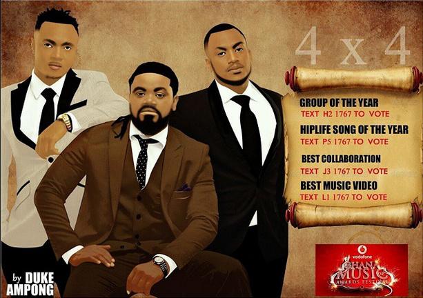 KofiJamar's tweet photo. #TeamTunesGH: Please Vote for @Real4x4 to win #Group, #HighLifeSong #BestCollaberation and #MusicVideo Of The Year http://t.co/r8kRLcro07