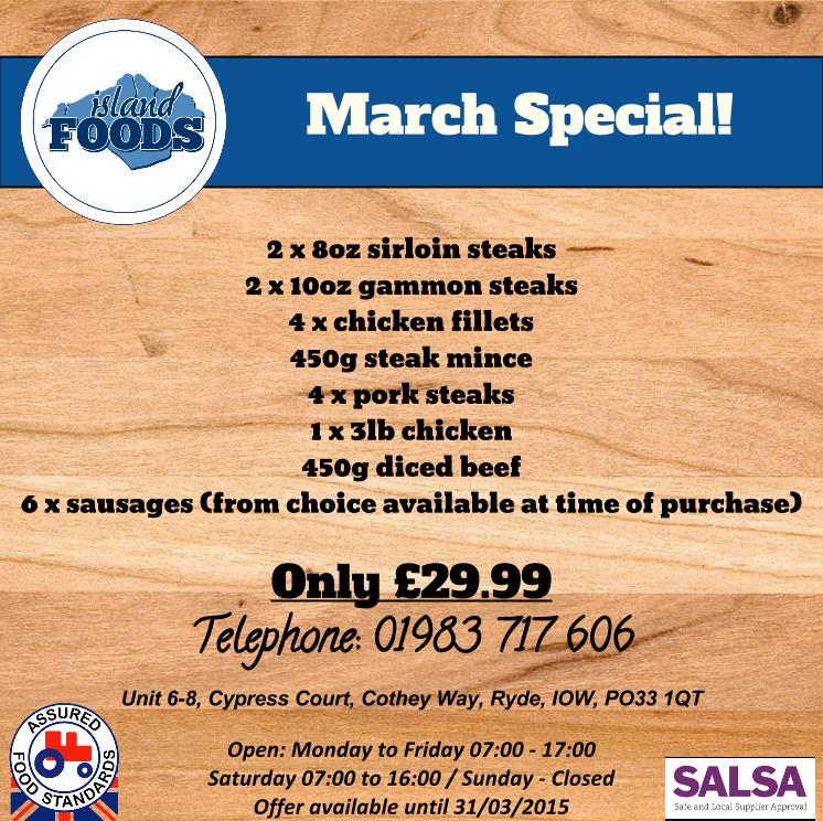 Hello #WightHour! Two #offers for you this week, the first is of course our very popular #March #Special...