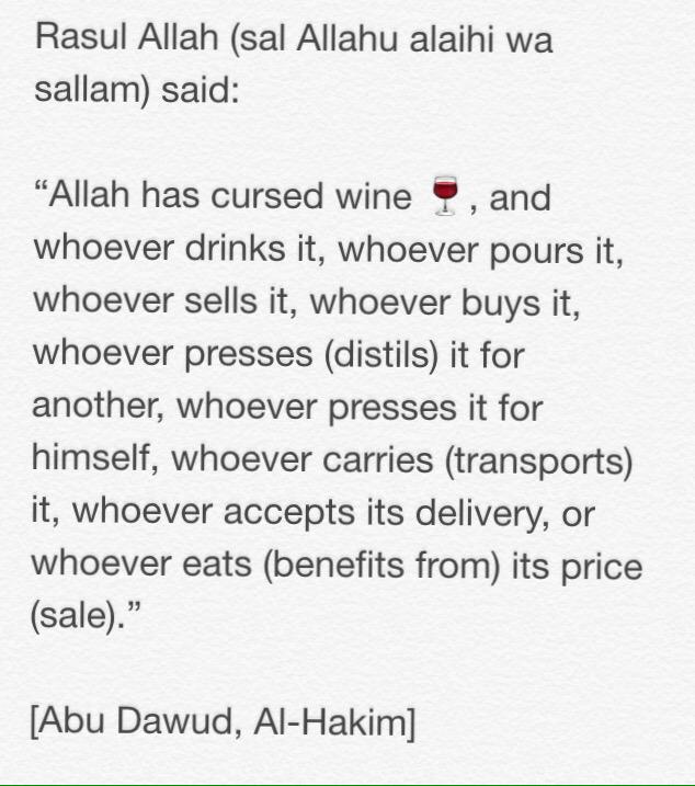 rozana_hadith's tweet photo. Hadith about Wine 🍷

#Hadith @Hadithoftheday @Alhamdhulillaah @AllahsFavours @QuranWeekly @hadithday @ http://t.co/mbhEWvuMae