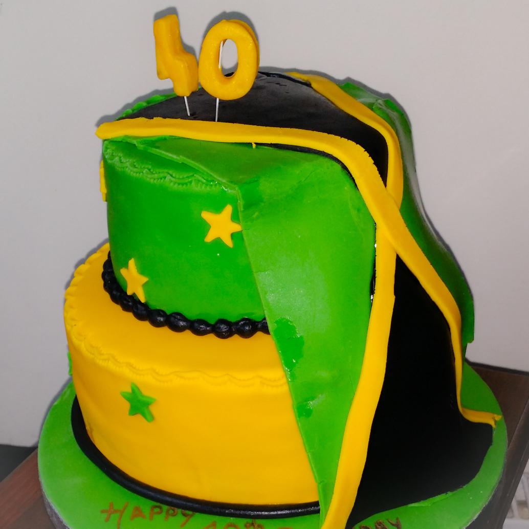 Cake Heaven Byrachel Jamaica Theme 40th Birthday Cake Jamaica Cake Flag Stars Rainbowcake Cakeheavenbyrachel Cakewednesdays Http T Co Rbenua6a8f