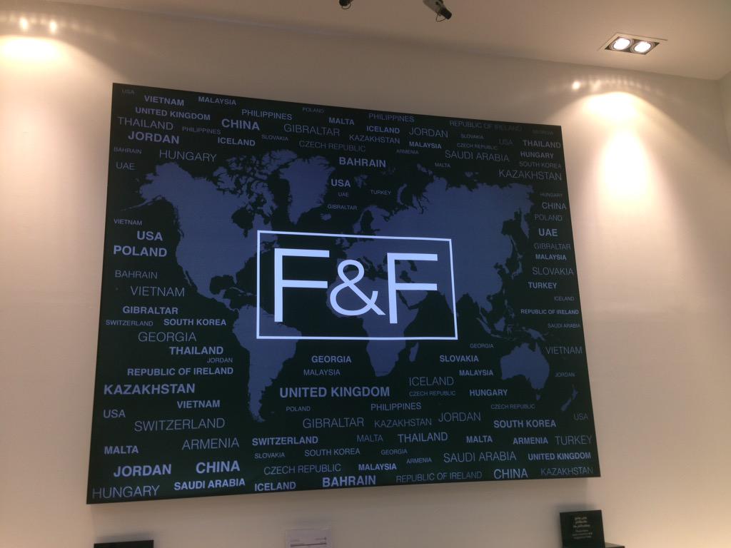 Great new back of till banner showing all  the countries F&amp;F operate in. #ffglobal