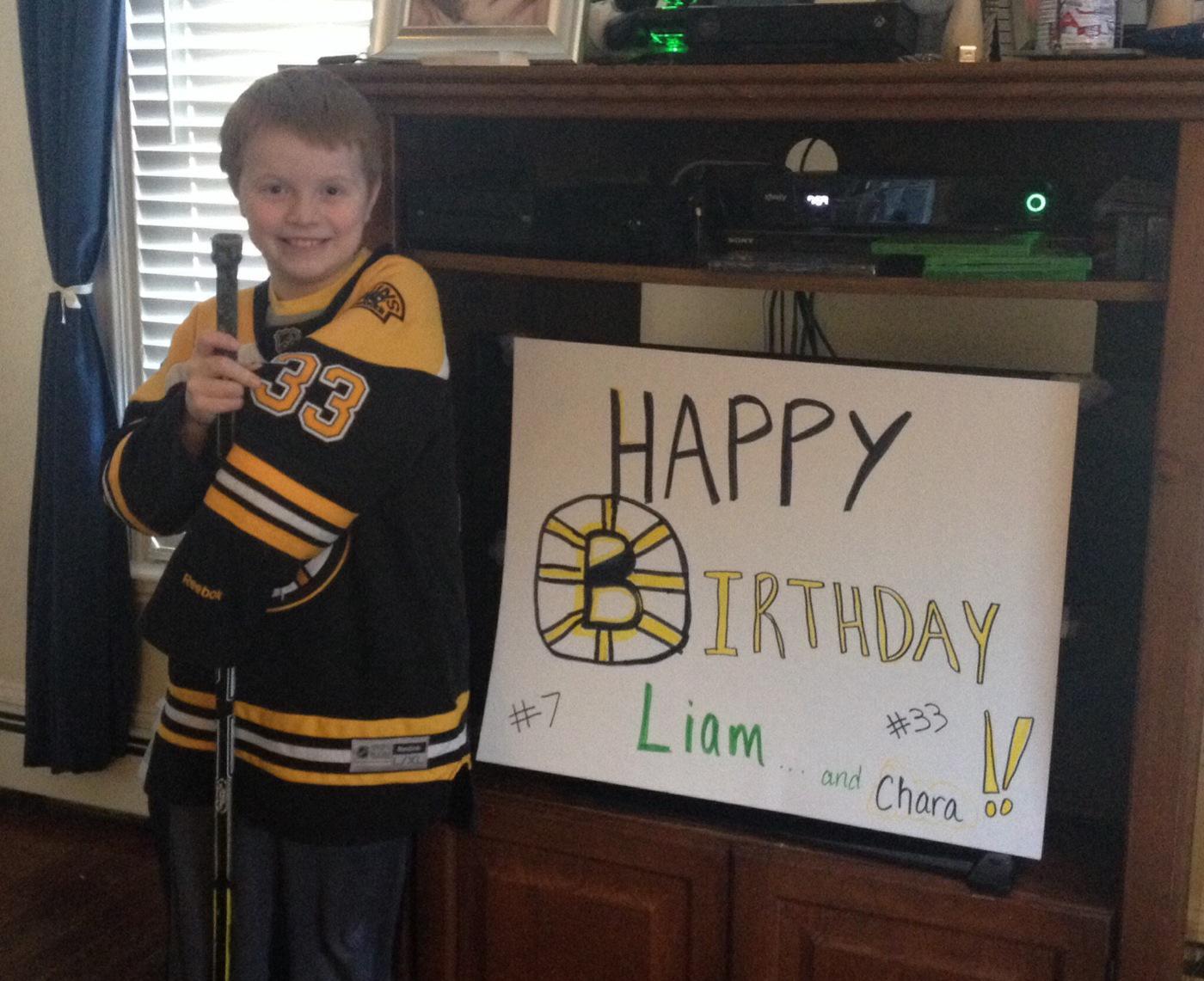 Happy Birthday Liam and Zdeno Chara! \"He\s not just my favorite because we have the same birthday\" 