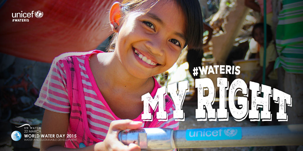 UNICEFwater's tweet image. All children have the right to safe water.  RT if you agree! #wateris #worldwaterday