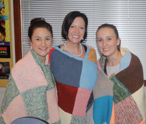 Radio2Day's tweet photo. Whispers: 16/03/15: Hosts, @MichaeldePinna and @Carolyn_Steyn with  Caitlin Salgado and Megan Rigby (@joburgtheatre) http://t.co/LiaKqGwehF