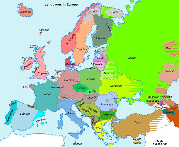 onlmaps's tweet image. Simplified map of Languages of Europe  #map #maps